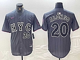 Men's New York Mets #20 Pete Alonso Number Grey 2024 City Connect Cool Base Stitched Jersey,baseball caps,new era cap wholesale,wholesale hats